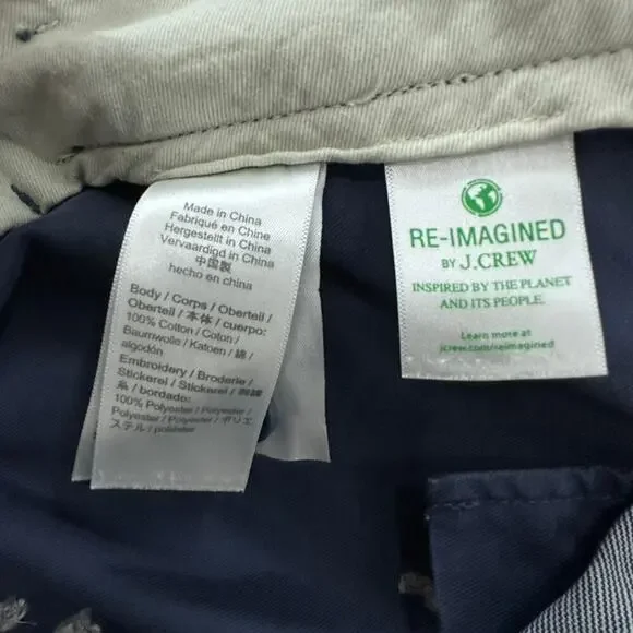 J. Crew Men's 30 x 34 Chinos Blue Straight Leg Embroidered Scuba Divers Vacation - Picture 8 of 12